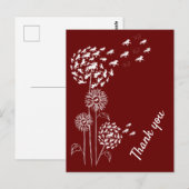 Pusteblume avec des nœuds Carte postale (Devant / Derrière)