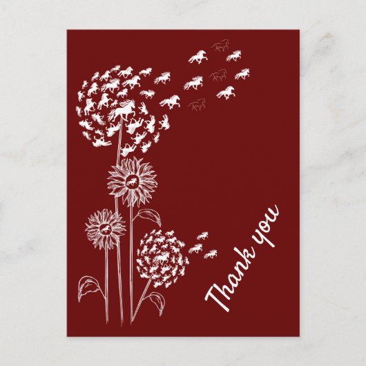 Pusteblume avec des nœuds Carte postale (Devant)