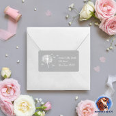 Pusteblume - grau | romantischer  etiket