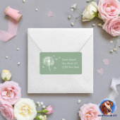 Pusteblume - grün | romantischer etiket