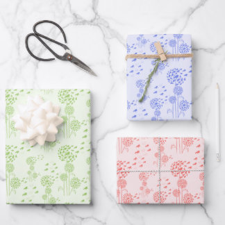 Pusteblume mit Tölter 3 Farben Inpakpapier Vel