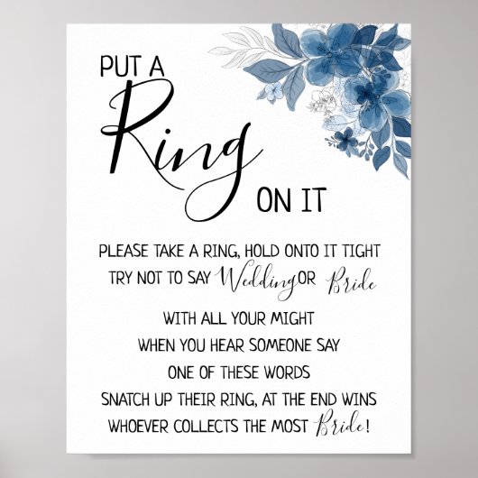 Put a Ring on it eucalyptus greenery Poster (Voorkant)