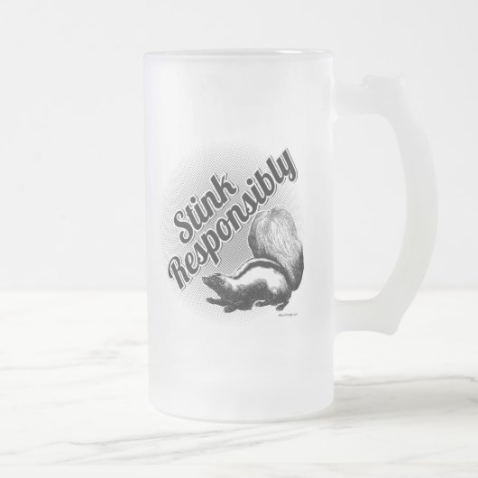Putain de verre scié responsable Mug de bière (Droit)