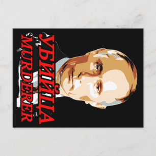 Putin MOORDENAAR Feestdagenkaart