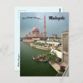 Putra Moskee in Putrajaya Maleisië Briefkaart (Voorkant / Achterkant)