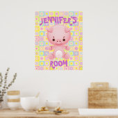 Putrofielenvarken kinder poster (Keuken)