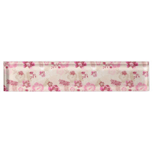 Putroze moderne bloemen patroon Hoogste sneakers Naambordje