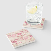 Putroze moderne bloemen patroon Hoogste sneakers Stenen Onderzetter (Zijkant)