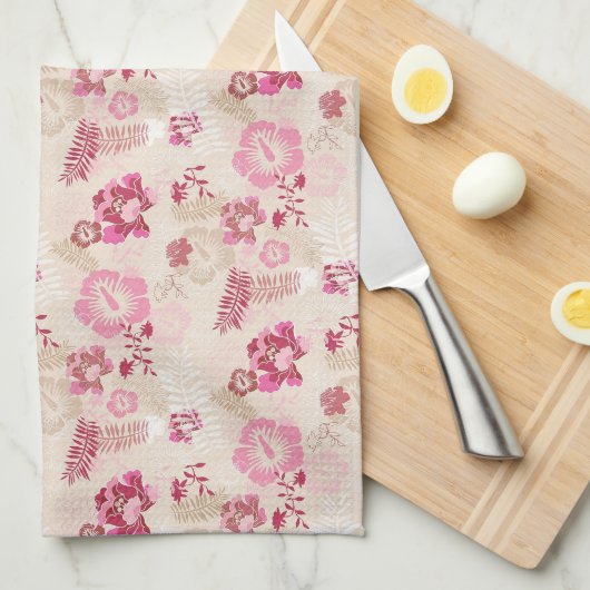 Putroze moderne bloemen patroon Hoogste sneakers Theedoek (Quarter Fold)