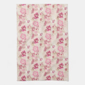 Putroze moderne bloemen patroon Hoogste sneakers Theedoek (Verticaal)