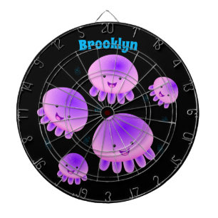 Putroze paarse kwal kawaii cartoon dartbord