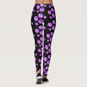 Putroze paarse kwal kawaii cartoon leggings (Achterkant)