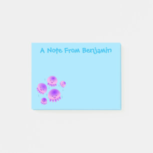 Putroze paarse kwal kawaii cartoon post-it® notes