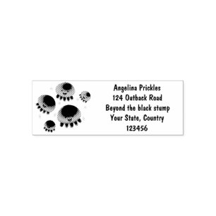 Putroze paarse kwal kawaii cartoon  zelfinktende stempel
