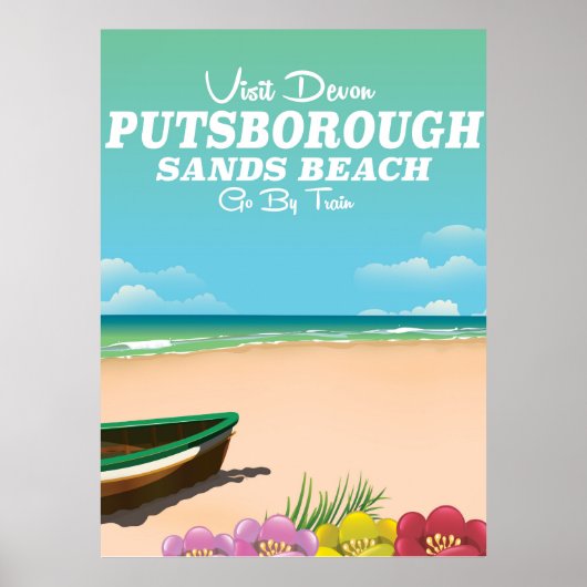 Putsborough Sands Beach Devon reisposter Poster (Voorkant)