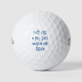 Putt als een pro papa van Kinder Funny Custom Golfballen (Voorkant)
