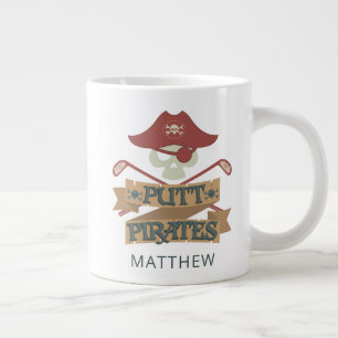 Putt Pirates Golfing Hobby gepersonaliseerd Extra Grote Beker
