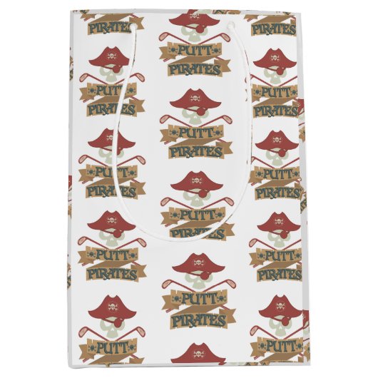 Putt Pirates Golfing Hobby Sports Medium Cadeauzakje (Voorkant)
