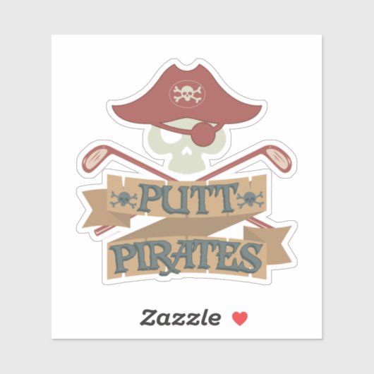 Putt Pirates Golfing Hobby Sticker (Vel)