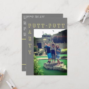 Putt-Putt Miniature Golf Party Invitation Kaart