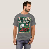 PuttBrockton, MA Retro Mini Golf  T-shirt (Voorkant volledig)
