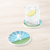 Putter Kerel #1 Zandsteen Onderzetter (Zijkant)