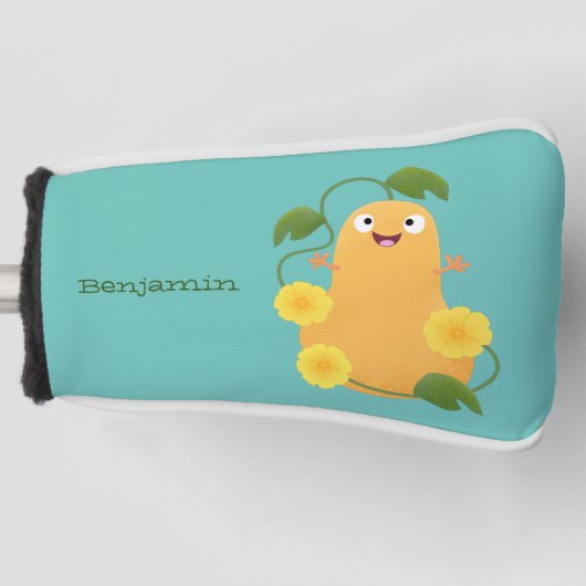 Puttertuinpompoen cartoon golfheadcover (Voorkant)