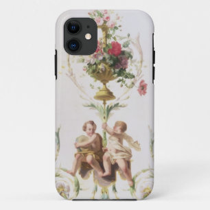 Putti amid swagon van bloemen en bladeren iPhone 11 hoesje