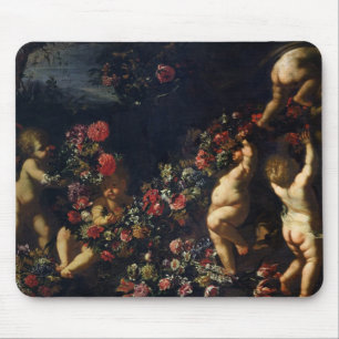 Putti Spelen met Garlands of Flowers Muismat