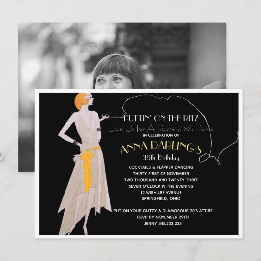 Puttin' op de Flapper Party van Ritz 20 Kaart (Voorkant / Achterkant)
