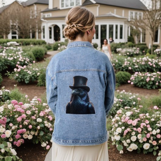 Puttin op het RItz Raven T-shirt Denim Jacket (Huwelijk Achterkant)