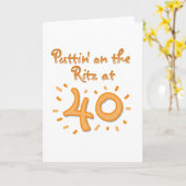 Puttin op Ritz bij 40 Kaart (Gele Bloem)