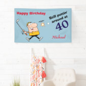 Puttin' rond 40 Golf Birthday Party Spandoek (Insitu)
