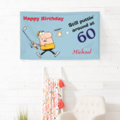Puttin' Rond 60 Golf Birthday Party Spandoek (Insitu)