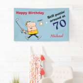 Puttin' rond 70 Golf Birthday Party Spandoek (Insitu)