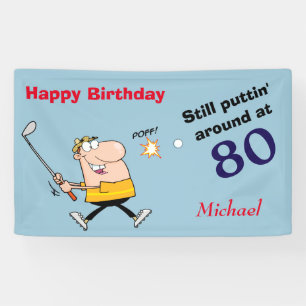 Puttin' rond 80 Golf Birthday Party Spandoek