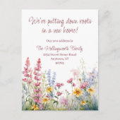 Putting Down Roots Wildflower Adreswijziging Briefkaart (Voorkant)