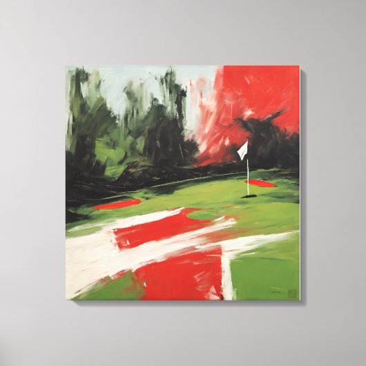 Putting Green - Impression de toile enveloppée (Recto)