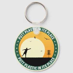 Puttplastic op zijn plaats sleutelhanger