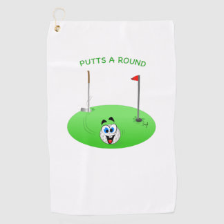 Putts A Round Golf Towel Golfhanddoek