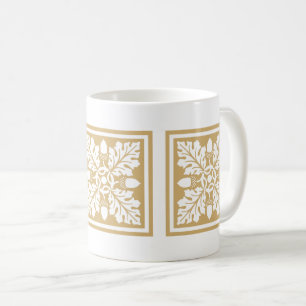 Putty Acorn en Leaf Tile Design Coffee Mok