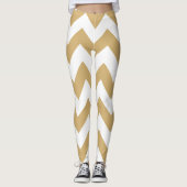 Putty Neutral Chevrons Leggings (Voorkant)