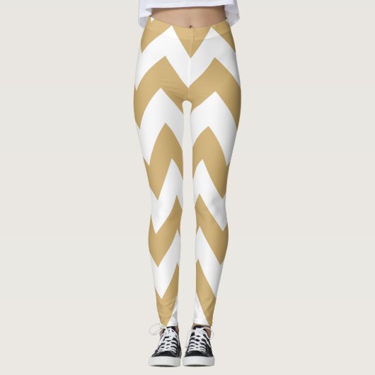 Putty Neutral Chevrons Leggings (Voorkant)