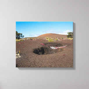 pu'u pua'i cinder cone langs byron ledge trail canvas afdruk