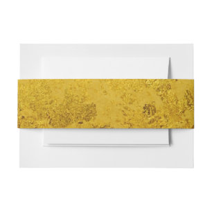 PUUR BLAADGOLD PATROON + jouw tekst / foto Uitnodigingen Wikkel
