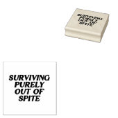 Puur buiten de ruimte overleven 	rubberstempel (Gestempeld)