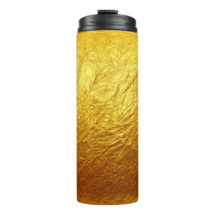 PUUR GOUDEN PAPIER Patroon + jouw tekst / foto Thermosbeker