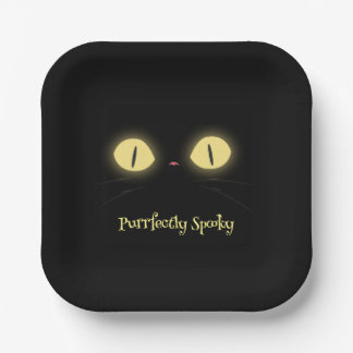 Puur griezelige kattenliefhebbers papieren bordje