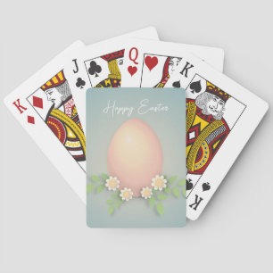Puur paasei en madeliefjes pokerkaarten
