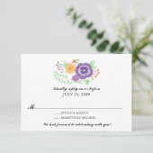 Puur Zomerbloemen | Huwelijks RSVP Kaartje (Staand voorkant)